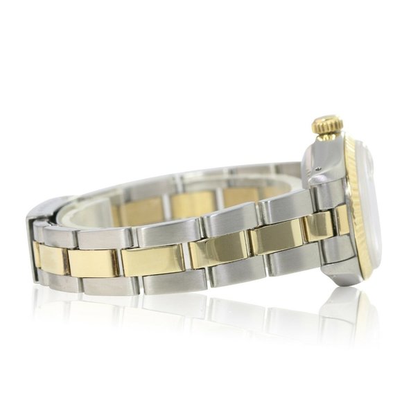 ROLEX DATEJUST GRAY JUBILEE DIAMOND DIAL FLUTED JUBILEE WATCH 69173 BOX&PAPER - Picture 11 of 12